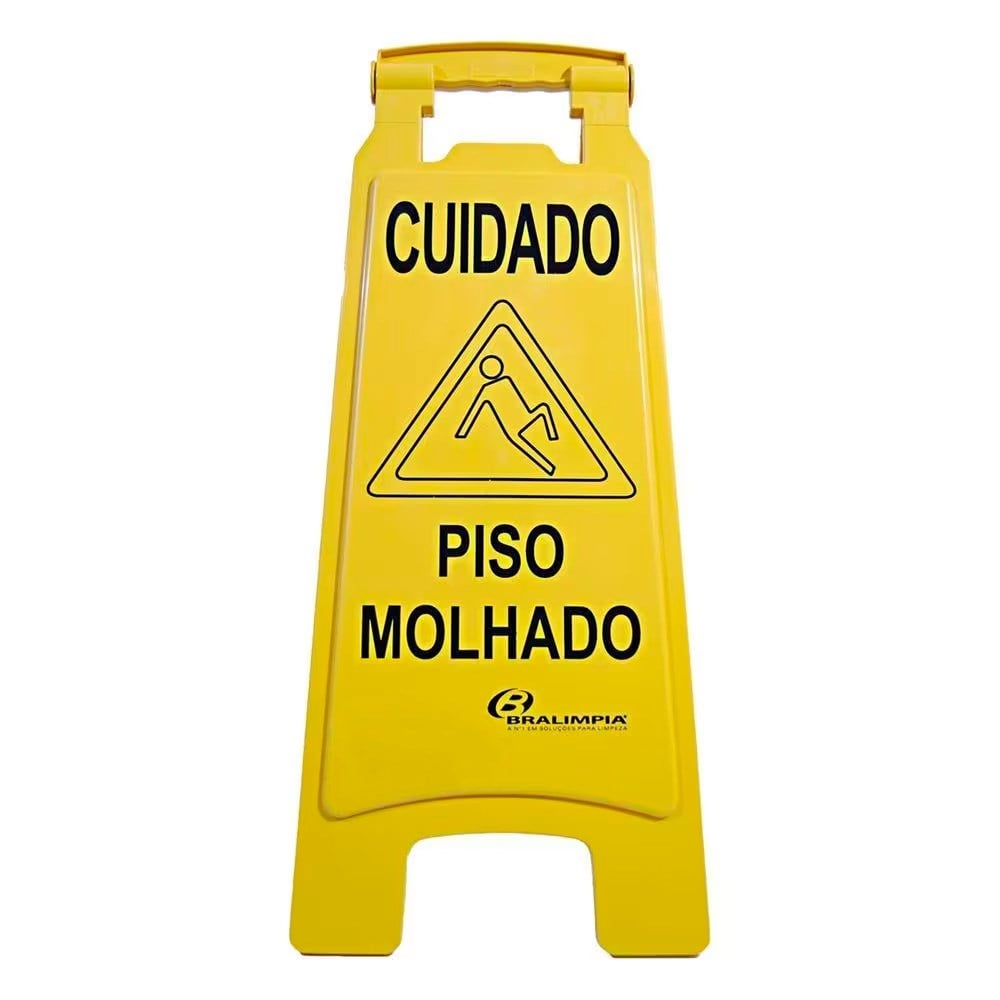 Placa Sinalizadora Piso Molhado – Bralimpia