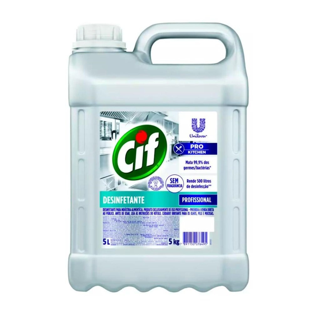 Omo Cif Desinfetante Sem Fragrância 5L