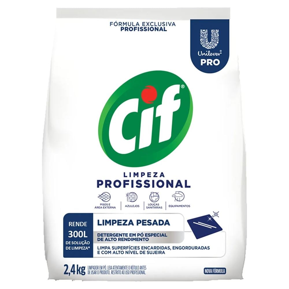 Omo Cif Pó Limpeza Pesada 2,4kg