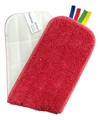 Refil Wet Mop Bralimpia 49x12 cm Vermelho