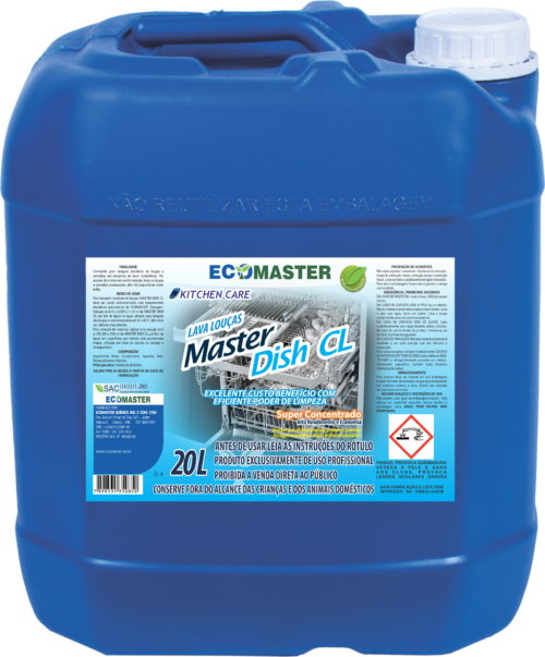 Detergente Alcalino Clorado Master Dish CL