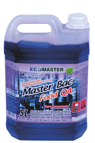 Detergente e Desinfetante Master Bac Food QA 5L