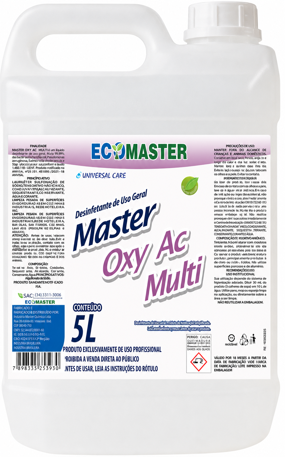 Master Oxy AC Multi Limpador 5L