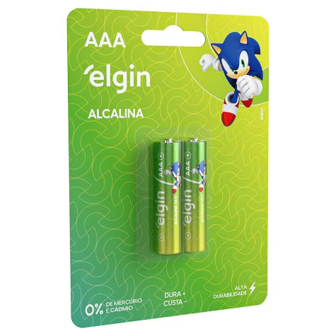 Pilha Alcalina AAA Elgin Blister 2 Un