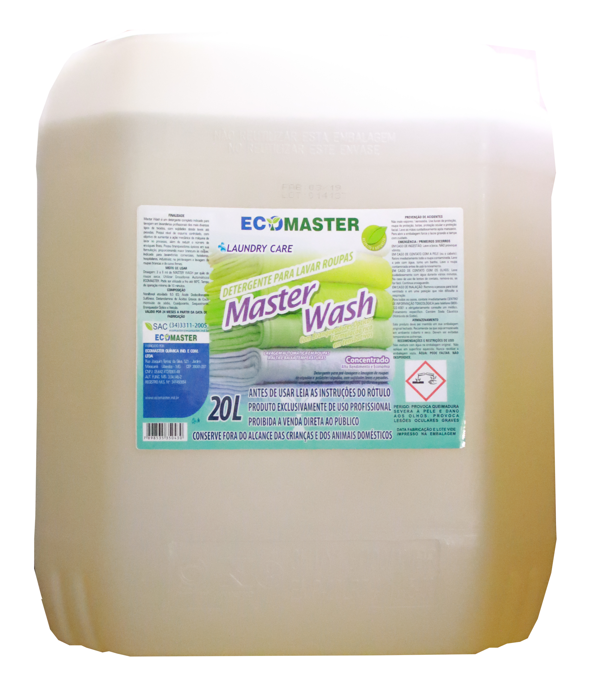 Detergente Líquido Master Wash