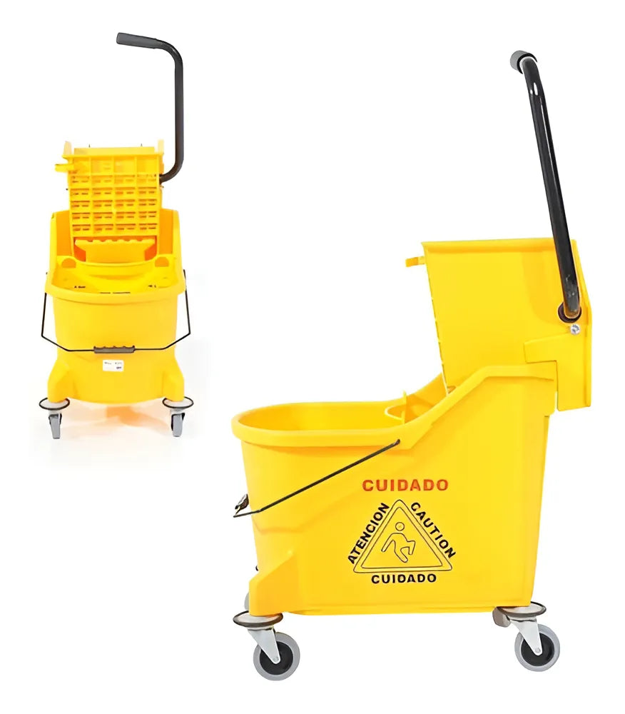 Balde Centrífuga com Espremedor 2 Águas Amarelo 33L Perfect