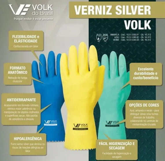 Luva Verniz Silver Volk