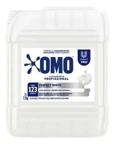 Detergente Líquido Omo Perfect White 7L