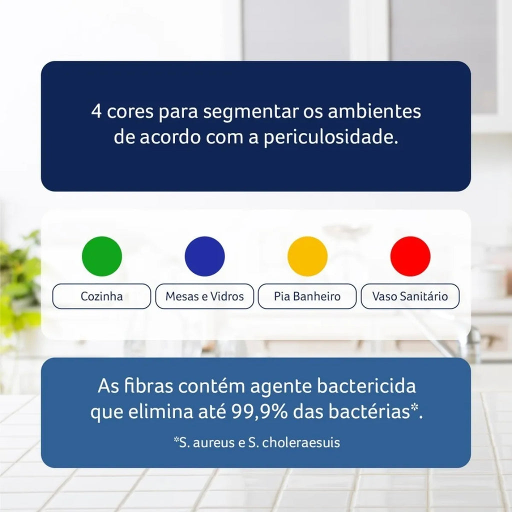 Fibra de Limpeza Multiuso Uso Geral com 10 Unidades Perfect