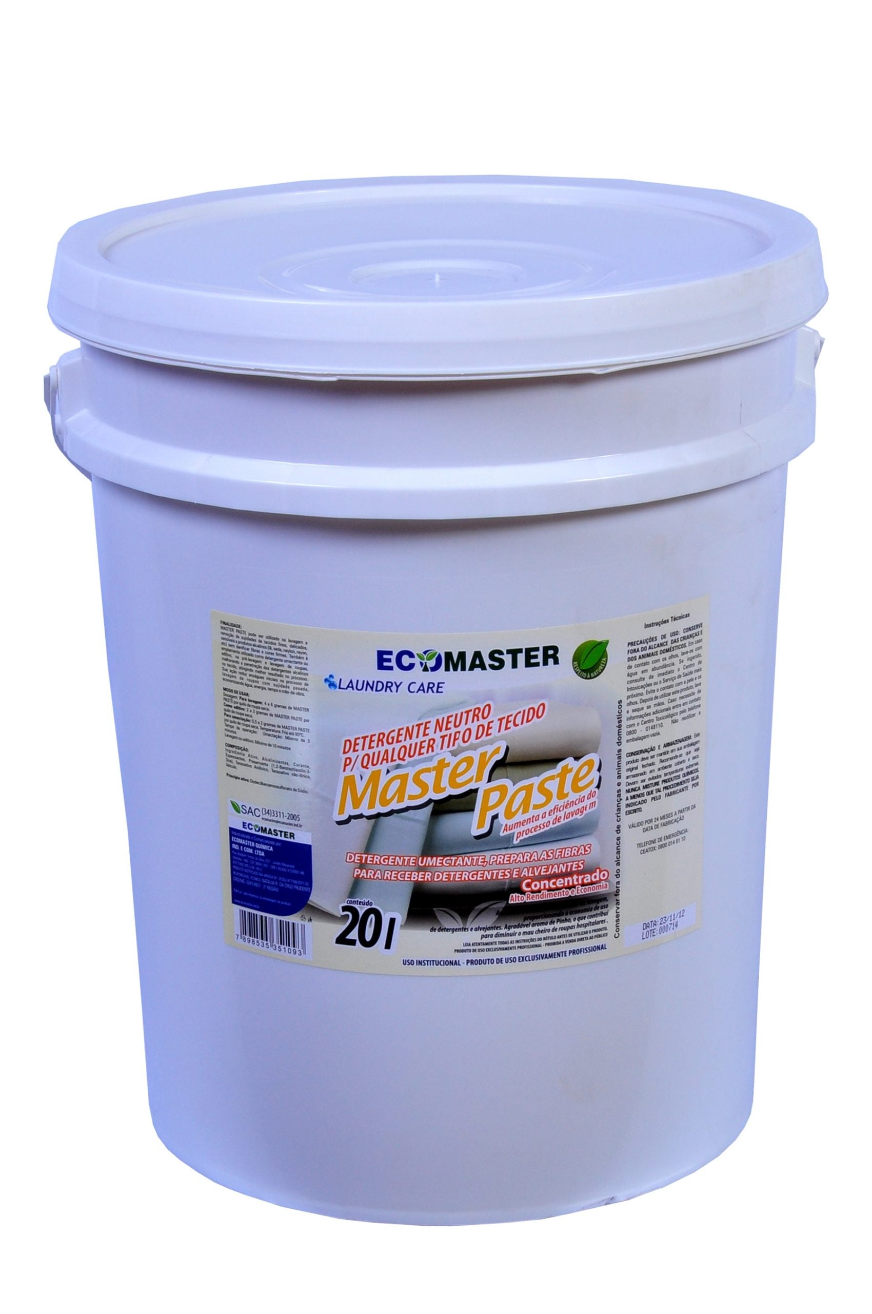 Detergente Neutro Master Paste 20kg